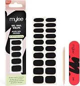 MYLEE Witching Hour Gel Nail Wraps 20 Pre-Cured Stickers Black