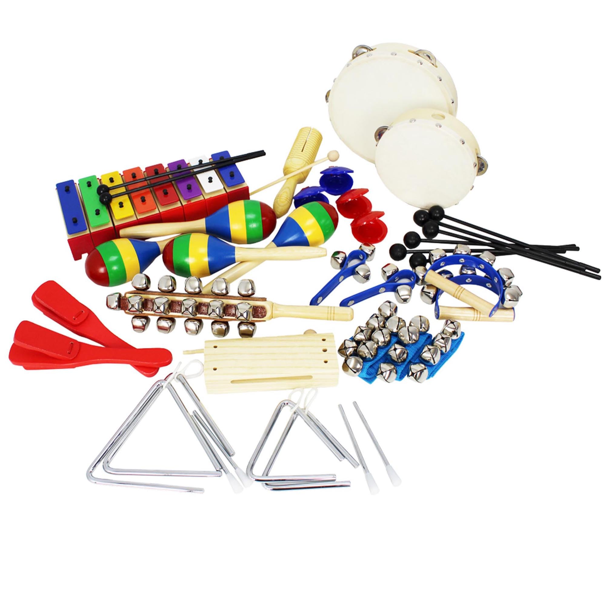 A-Star 35 Piece Percussion Set with Storage Box, Educational Musical Instruments for Children Key Stage 1