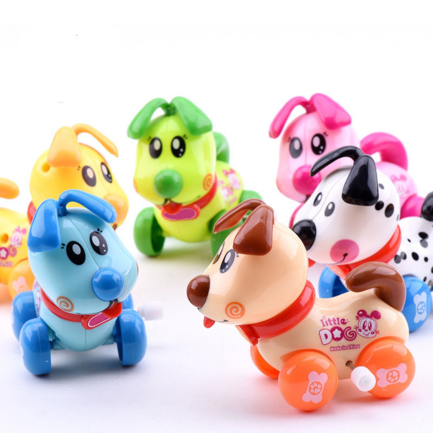 1PC Arrival Cute Wind up Naughty Dog Clockwork Spring Bug Toy For Kids