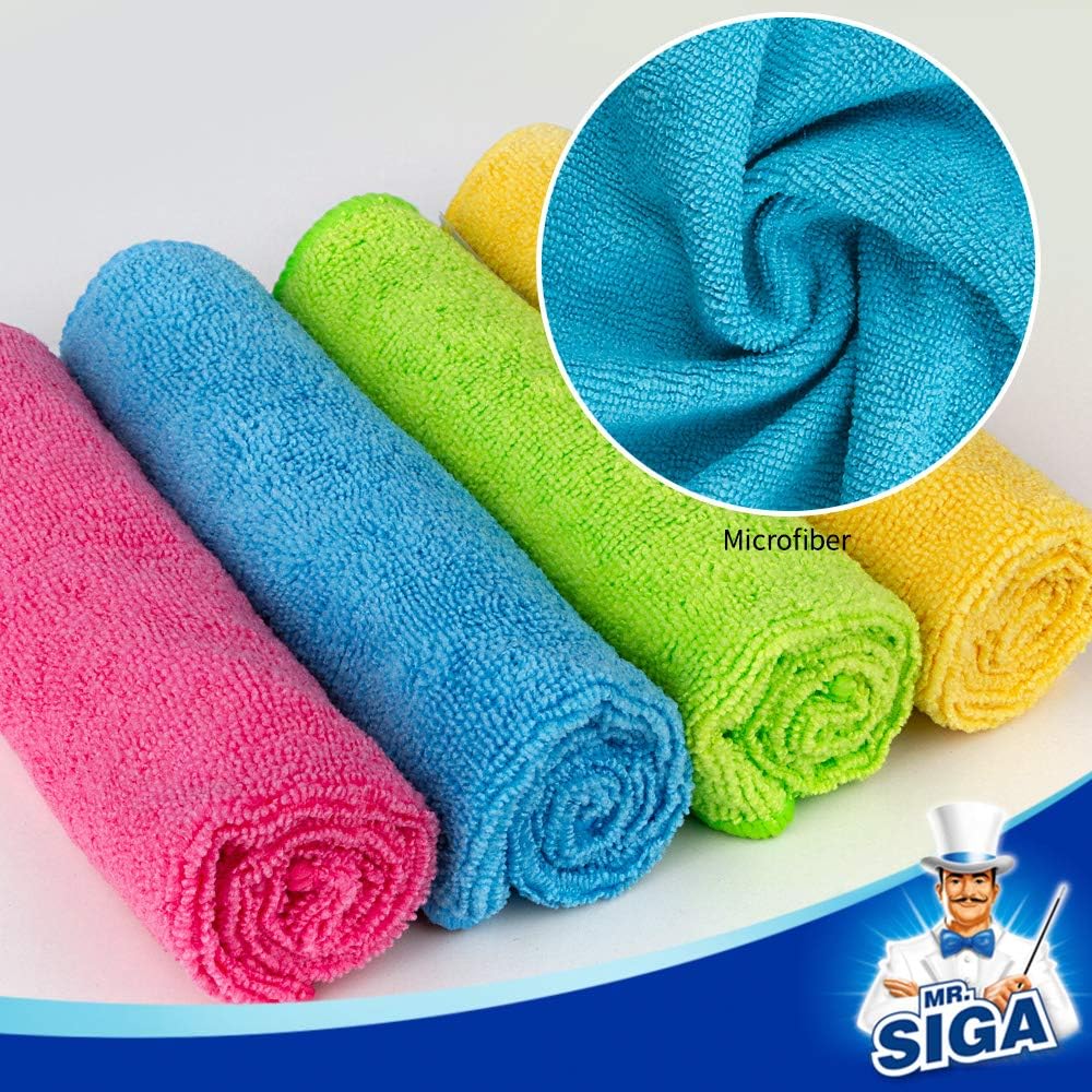 MR.SIGA Microfiber Cleaning Cloth,Pack of 12,Size:12.6" x 12.6": Health & Personal Care