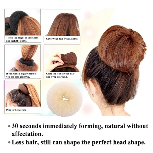 Donut Hair Bun Maker Set Ondder 7 Pcs Donut Bun Maker Ring Style