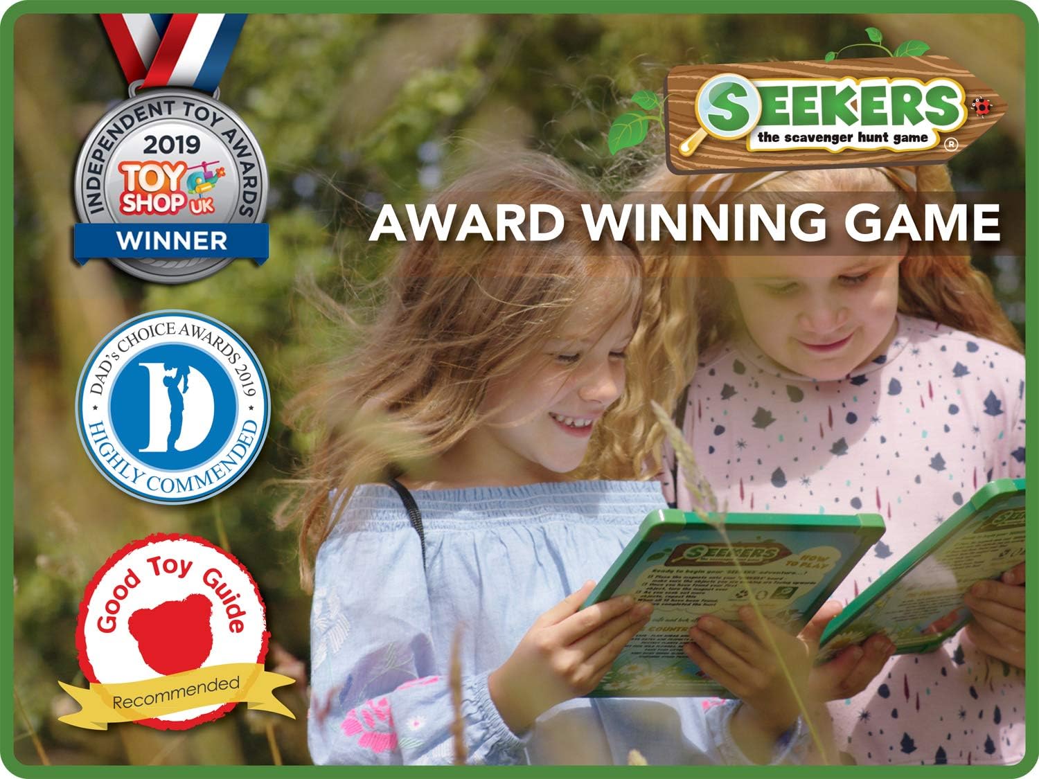 SEEKERS Scavenger Hunt Game Add-On Pack - In the Park. Fun for kids all ages. Outdoor nature treasure hunt Perfect for sensory games and traveling. Outdoor games for kids. Magnetic board sold