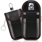 Punwocy Faraday Pouch for Key Fob, Faraday Bag for Car Keys, 2 Pack | Dual-Layer Signal Blocking: Helps block key fob signals to reduce relay-attack risk. Fits most car key fobs at home or away.