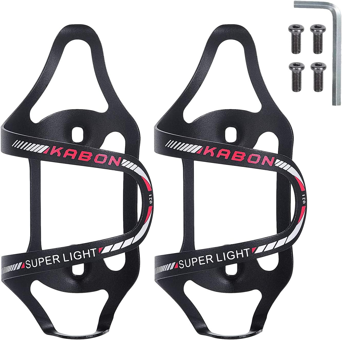 KABON Bike Water Bottle Holder, Lightweight Bicycle Alloy Aluminum Side Load Water Bottle Cage Brackets for Road Bike MTB