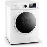 Midea Washer Dryer Combo 2.7 Cu.ft 24" All-in-One Front Load 1400 RPM White | Ventless Full-Automatic, Steam Care, Overnight Dry, 16 Wash Cycles