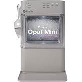 GE Profile Opal Mini Nugget Ice Maker, Portable Countertop Pellet Ice Machine, Soft Chewable Ice, 36 lbs Per Day, Top Fill Water Reservoir, 2 lb Bin, 6 Pack Descaler &amp; Scoop Included, Stone Grey