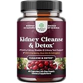 Advanced Kidney Cleanse Support - Cranberry Extract Capsules - 60 Count | Kidney Support Supplement - Uva Ursi, Stinging Nettle Leaf &amp; Astragalus for Kidney Health - Urinary Tract Health Support