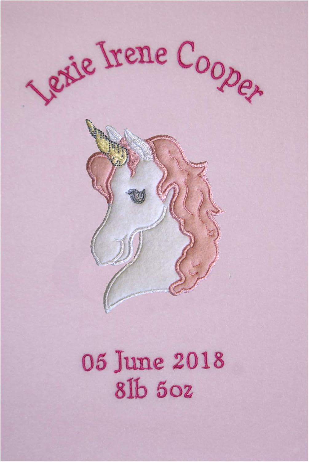 personalised unicorn blanket