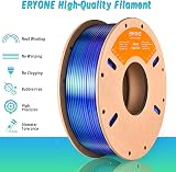ERYONE PLA Silk Shiny 3D Printer Filament 1.75mm Multicolor 250g Red Blue Green view 3
