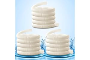 Dunkive 3 Pack Pool Cleaner Parts 9-100-3102 Compatible with Polaris 360 Pressure Side Pool Cleaner 1-1/2" Diameter, 6 FT Pool Cleaner Hose, Quality Replacement Hose for Long Lasting Use, White