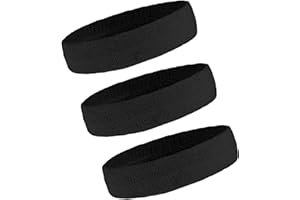 OutdoorEssentials Sweatbands & Wristbands - Absorbent Gym Accessories - Non Slip Headbands - Unisex Running & Workout Gear