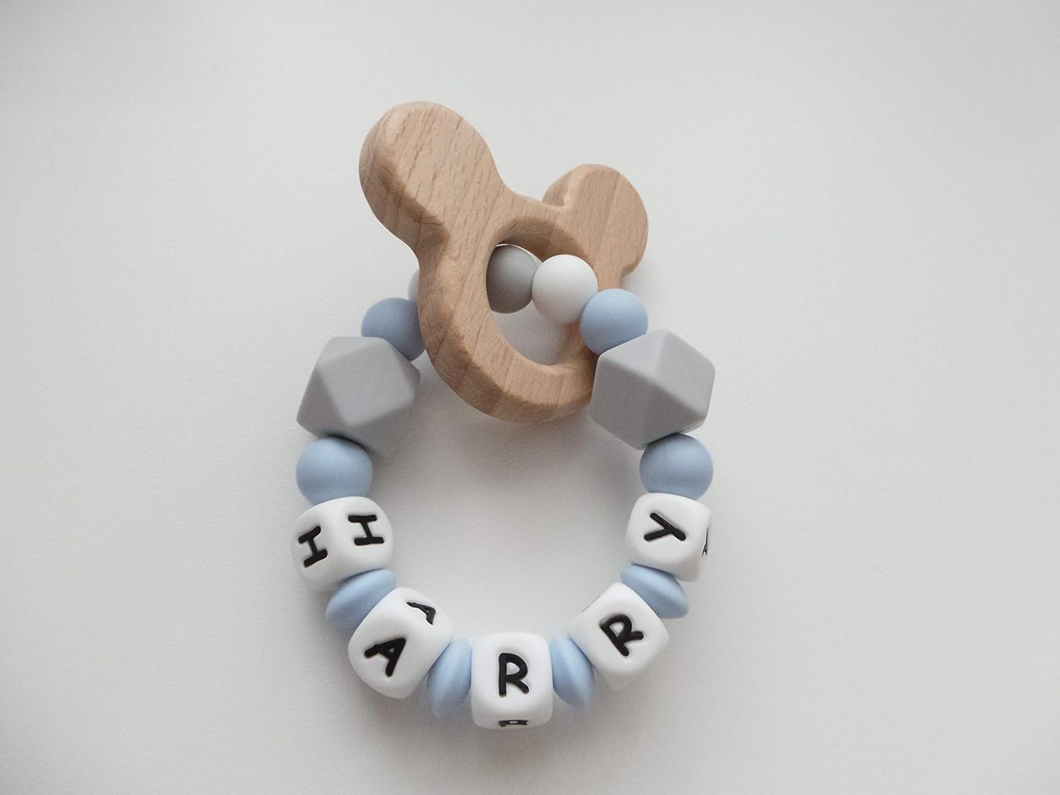 personalised baby teething ring