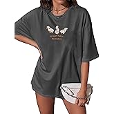Christian Shirts for Women Jesus Sheep Embroidered Oversized Shirts Religious Gift Tops Bible Verse Inspirational Tee