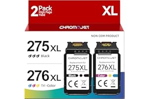 Chromojet 275XL 276XL Ink Cartridges Compatible for Canon Printer Ink 275 276 PG-275XL CL-276XL PG275XL CL276XL fit for Pixma