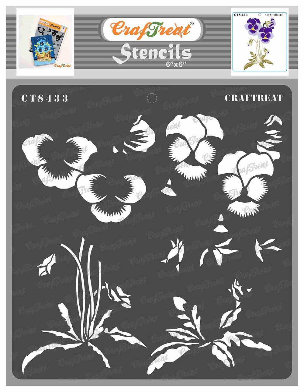 Craftreat Layered Flower Stencils for Craft Layered Pansy 6X6
