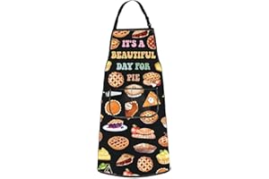 WZMPA Funny Pie Kitchen Apron Pie Lover Gift It's A Beautiful Day For Pie Grilling Apron Pastry Chef Merchandise