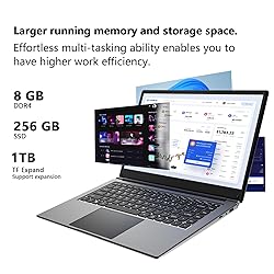 Laptop 16-inch 8GB DDR 256GB SSD Portable Laptop