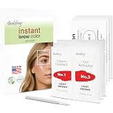 Godefroy Temporary Brow Color, Light Brown, 3 Applications, Fast-Acting | Two-Step Application, Sets in Minutes, Washes Off with Soap &amp; Water, External Use Only, Lasts 24 Hours