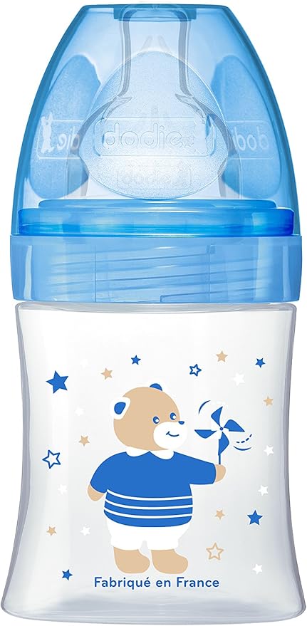 Dodie Biberon Anti Colique Sensation Bleu Ourson 150 Ml 0 6 Mois Tetine Plate Debit 1 Amazon Fr Bebes Puericulture