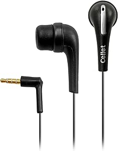 Cellet 3.5mm Stereo Hands Free Earbuds with Microphone for Apple iPhone 5 5s 5c 6 Samsung S3 S4 S5 Note 2 3 4 , Blackberry HTC Nokia LG Smartphones