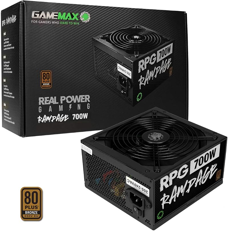 GameMax Rampage 700W Power Supply Non Modular APFC 80 Plus Bronze