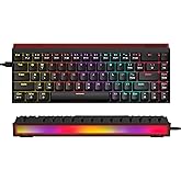 Womier 60% Keyboard Gaming with Light Box, Wired Mechanical Keyboard with MCA Keycaps, OEM Profile, Programable, 64 Keys Hot Swap RGB Cream Custom Key Board for PC Computer Win/MAC (WK68 PRO-Black)