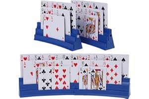 GHERPTE Expandable and upgradable Three-Layer Plastic Card Holder,Set of 2,Used for Card Game Card Holder Tray for Arthritis Patients - for Kids Adults Seniors,Little Hands,UNO, Poker