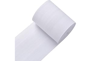 MYUREN Knit Elastic Bands for Sewing White Heavy Stretch High Elasticity Flat Elastic Cord 3 Inch Wide Braided Elastic Spool 5 Yard