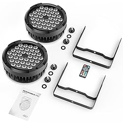 36LEDs RGB Par Lights 2 Pack - 36W LED Par Can