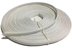 ITEM4EVER Cotton Covered Poly Polyester Boning 1/4" - 1/2" Polypropylene 12 Yard (White)