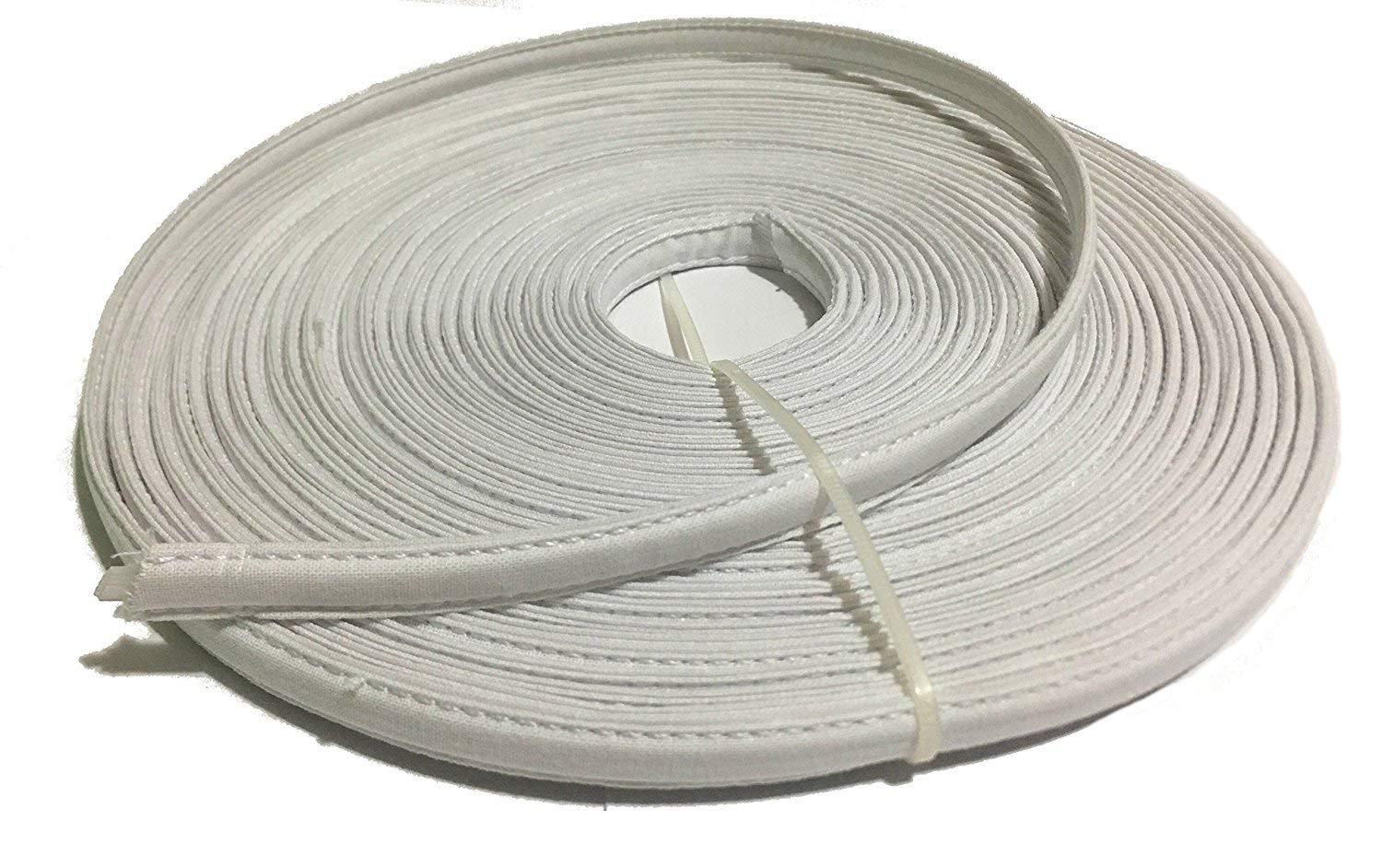 Mit Baumwolle überzogenes Poly-Polyester-Stäbchen, 1/4 Zoll - 1/2 Zoll, Polypropylen, 12 Yard (weiß)