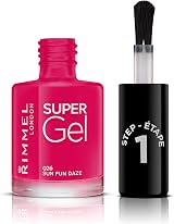 Rimmel Super Gel Sun Fun Daze Nail Polish 12ml Long Lasting Glazed Finish view 2