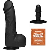Doc Johnson Merci - The Perfect Dildo 7.5" - with Removable Vac-U-Lock Suction Cup - ULTRASKYN - for Adults Only, Black