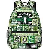 COOLHERO Golf Backpack School Backpacks Golf Theme Bookbag Casual Sport Daypack Travel Bag for Kids Girls Boys Men Gifts 16 Inch