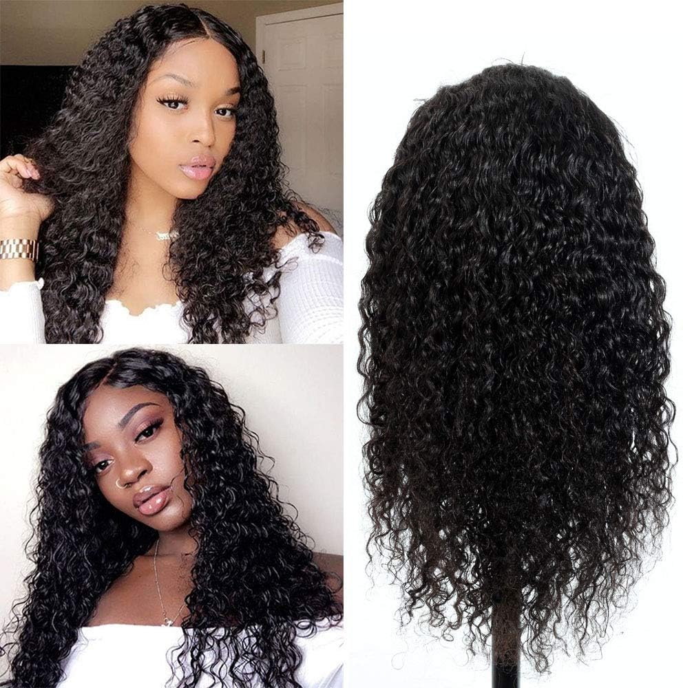 Fashion Vila 4x4 Lace Front Wigs 18 Inch Straight Hair Brazilian Virgin Human Hair Lace Closure Wigs For Black Women 150% Density Pre Plucked With Elastic Bands Natural Color