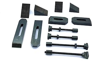 AD INTERNATIONAL 24 Pcs Clamp Kit Set M6 (6 mm) For Rotary Tables, Milling Tables, Face Plates & Vertical Slide