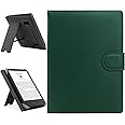 HoYiXi Universal Case Compatible with 6.8" Kindle Paperwhite/6" All-New Kindle 2022 & 2019/Kobo Clara HD/Kobo Clara 2E Leather Stand Cover for 6-6.8'' Pocketbook/Tolino E-Book Reader, Green