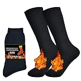JORMATT 2 Pairs Mens Thick Thermal Socks Women Soft