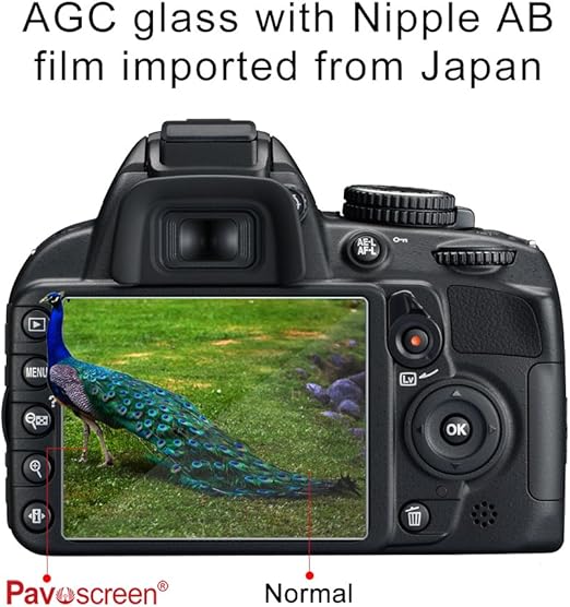 Smooth Touch Screen Protectors Suit for Nikon D3100, Pavoscreen SLR Screen