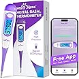 Easy@Home Digital Basal Thermometer with Large Backlight LCD Display, 1/100th Degree High Precision and Memory Recall, NOT Bluetooth Enabled,Upgraded EBT-100B-P (Purple)