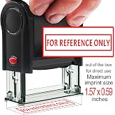 Bertiveny for-Reference-Only Self Inking Stamps for Business Supplies Office Custom Rubber Business Stamps for Reference Only Stamps,Red