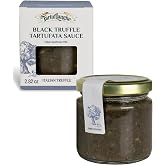 TartufLanghe Black Truffle Tartufata Pasta Sauce - 2.82 oz | Summer truffle sauce with mushrooms, and EVOO. A spread for pasta, pizza, bruschetta, meats, seafood, and vegetables.