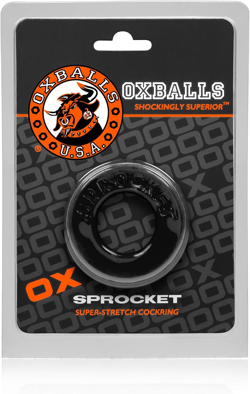 OXBALLS Sprocket Cock Ring, One Size, Black - Image 4