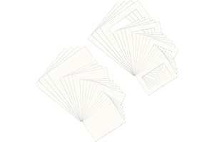 40 Pcs Picture Mats, 4 Sizes Picture Mat Boards for Frames, Off White Picture Mat Boards Kit Pre Cut Display Photo Frame Mat 
