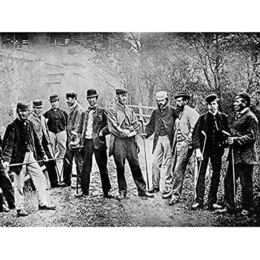 Golf Tournament 1867 Leith Links Old Photo Art Print Canvas Premium Wall Decor Poster Mural