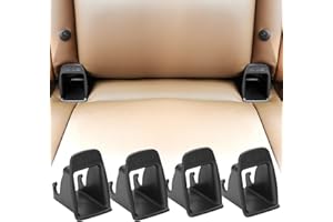 JHKLS ISOFIX Interface Belt Latch Guide, 4Pcs Black Car Seat Latch Guides, ISOFIX Latch Guide Groove Bracket Connector for Car Seats (4Pcs Black)