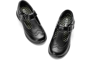 DREAM PAIRS Girls Mary Jane Flats School Uniform Dress Shoes T-Strap Lightweight Closed Toe Shoes