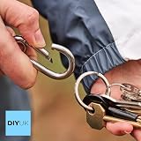 SS8 Carabiner 12x140mm Heavy Duty Steel Clip Hook Climbing Gym Swing Gear (2pcs) view 6