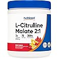 Nutricost L-Citrulline Malate 2:1 (300g) Fruit Punch - Workout Support, Muscle Performance, Nitric Oxide Booster - Fitness Supplement Powder, 75 Servings