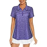 MISS FORTUNE Womens Golf Polo Shirts Quick Dry Athletic Workout Ruuning Yoga Tops